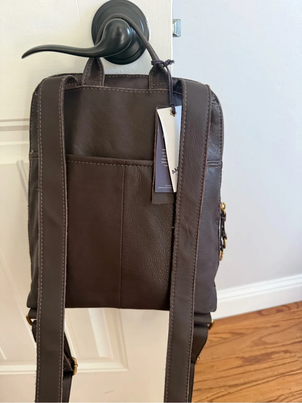 American Leather Co. Women’s Cleveland Dark Brown Leather Backpack